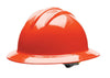 Bullard 33HOR Hi-Viz Orange Class E or G Type I Classic C33 HDPE Hat Style Hard Hat With 6-Point Ratchet Suspension, Chin Strap Attachment And Absorbent Cotton Brow Pad  (1/EA)