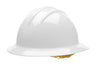 Bullard 33WHP White Class E or G Type I Classic C33 HDPE Hat Style Hard Hat With 6-Point Pinlock Suspension, Chin Strap Attachment And Absorbent Cotton Brow Pad  (1/EA)