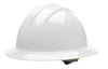Bullard 33WHR White Class E or G Type I Classic C33 HDPE Hat Style Hard Hat With 6-Point Ratchet Suspension, Chin Strap Attachment And Absorbent Cotton Brow Pad  (1/EA)