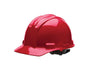 Bullard 51RDR Red Class E or G Type I Standard S51 5100 Series HDPE Cap Style Hard Hat With 4-Point Flex-Gear Ratchet Suspension, Accessory Slots, Chin Strap Attachment, Rain Trough And Absorbent Polyester Brow Pad  (1/EA)