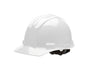 Bullard 51WHP White Class E or G Type I Standard S51 5100 Series HDPE Cap Style Hard Hat With 4-Point Flex-Gear Pinlock Suspension, Accessory Slots, Chin Strap Attachment, Rain Trough And Absorbent Polyester Brow Pad  (1/EA)