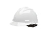 Bullard 61WHR White Class E or G Type I Standard S61 HDPE Cap Style Hard Hat With 4-Point Flex-Gear Ratchet Suspension, Accessory Slots, Chin Strap Attachment And Absorbent Polyester Brow Pad  (1/EA)
