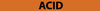 NMC C1281O-PIPEMARKER, ACID, 1X9, 1/2  LETTER,  PS VINYL (PAK OF 25)