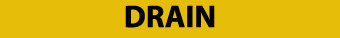 NMC C1287Y-PIPEMARKER, DRAIN, 1X9, 1/2  LETTER,  PS VINYL (PAK OF 25)