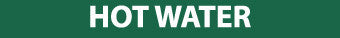 NMC C1292G-PIPEMARKER, HOT WATER, 1X9, 1/2  LETTER,  PS VINYL (PAK OF 25)