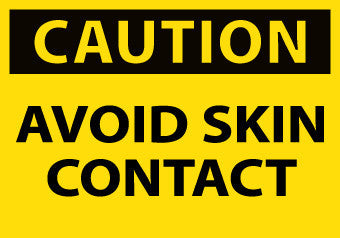 NMC C118AP-CAUTION, AVOID SKIN CONTACT, 3X5, PS VINYL (PAK OF 5)