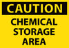 NMC C126AP-CAUTION, CHEMICAL STORAGE AREA, 3X5, PS VINYL (PAK OF 5)