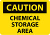 NMC C126EB-CAUTION, CHEMICAL STORAGE AREA, 10X14, FIBERGLASS (1 EACH)