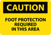 NMC C157AB-CAUTION, FOOT PROTECTION REQUIRED IN THIS AREA, 10X14, .040 ALUM (1 EACH)