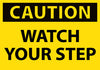 NMC C203AP-CAUTION, WATCH YOUR STEP, 3X5, PS VINYL (PAK OF 5)