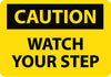 NMC C203AB-CAUTION, WATCH YOUR STEP, 10X14, .040 ALUM (1 EACH)