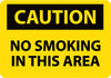 NMC C213R-CAUTION, NO SMOKING IN THIS AREA, 7X10, RIGID PLASTIC (1 EACH)
