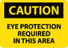 NMC C26AP-CAUTION, EYE PROTECTION REQUIRED IN THIS AREA, 3X5, PS VINLY, 5/PL (PAK OF 5)