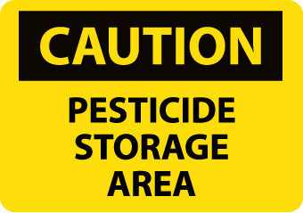 NMC C350PB-CAUTION, PESTICIDE STORAGE AREA, 10X14, PS VINYL (1 EACH)