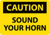 NMC C352P-CAUTION, SOUND YOUR HORN, 7X10, PS VINYL (1 EACH)