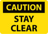 NMC C353RB-CAUTION, STAY CLEAR, 10X14, RIGID PLASTIC (1 EACH)