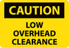 NMC C359A-CAUTION, LOW OVERHEAD CLEARANCE, 7X10, .040 ALUM (1 EACH)