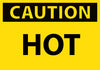 NMC C35AP-CAUTION, HOT, 3X5, PS VINYL (PAK OF 5)