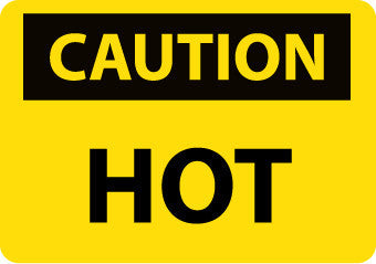 NMC C35PB-CAUTION, HOT, 10X14, PS VINYL (1 EACH)