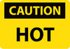 NMC C35A-CAUTION, HOT, 7X10, .040 ALUM (1 EACH)