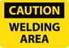 NMC C362PB-CAUTION, WELDING AREA, 10X14, PS VINYL (1 EACH)