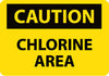 NMC C371PB-CAUTION, CHLORINE AREA, 10X14, PS VINYL (1 EACH)