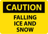 NMC C380RB-CAUTION, FALLING ICE AND SNOW, 10X14, RIGID PLASTIC (1 EACH)