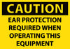 NMC C382AP-CAUTION, EAR PROTECTION REQUIRED WHEN OPERATING THIS EQUIPMENT, 3X5, PS VINYL (PAK OF 5)