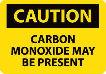 NMC C387PB-CAUTION, CARBON MONOZIDE MAY BE PRESENT, 10X14, PS VINYL (1 EACH)