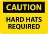 NMC C391RB-CAUTION, HARD HATS REQUIRED, 10X14, RIGID PLASTIC (1 EACH)