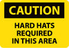 NMC C392RB-CAUTION, HARD HATS REQUIRED IN THIS AREA, 10X14, RIGID PLASTIC (1 EACH)