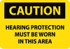 NMC C393EB-CAUTION, HEARING PROTECTION MUST BE WORN IN THIS AREA, 10X14, FIBERGLASS (1 EACH)