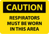 NMC C397RB-CAUTION, RESPIRATORS MUST BE WORN IN THIS AREA, 10X14, RIGID PLASTIC (1 EACH)