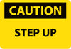 NMC C401AB-CAUTION, STEP UP, 10X14, .040 ALUM (1 EACH)