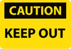 NMC C41R-CAUTION, KEEP OUT, 7X10, RIGID PLASTIC (1 EACH)