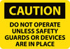 NMC C461PB-CAUTION, DO NOT OPERATE UNLESS SAFETY GUARDS OR DEVICES ARE IN PLACE, 10X14, PS VINYL (1 EACH)