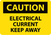 NMC C473RB-CAUTION, ELECTRICAL CURRENT KEEP AWAY, 10X14, RIGID PLASTIC (1 EACH)
