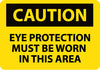 NMC C484PB-CAUTION, EYE PROTECTION MUST BE WORN IN THIS AREA, 10X14, PS VINYL (1 EACH)