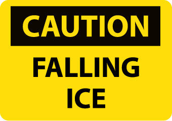 NMC C488PB-CAUTION, FALLING ICE, 10X14, PS VINYL (1 EACH)