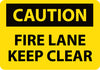 NMC C489PB-CAUTION, FIRE LANE KEEP CLEAR, 10X14, PS VINYL (1 EACH)