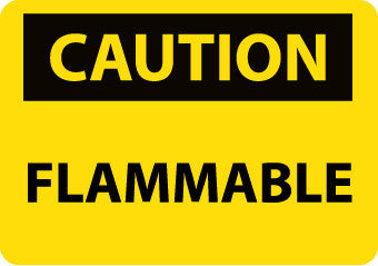 NMC C491PB-CAUTION, FLAMMABLE, 10X14, PS VINYL (1 EACH)