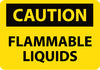 NMC C492PB-CAUTION, FLAMMABLE LIQUIDS,10X14, PS VINYL (1 EACH)
