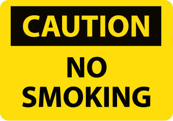 NMC C49AB-CAUTION, NO SMOKING, 10X14, .040 ALUM (1 EACH)