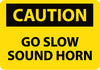 NMC C500AB-CAUTION, GO SLOW SOUND HORN, 10X14, .040 ALUM (1 EACH)