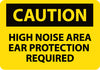 NMC C519AB-CAUTION, HIGH NOISE AREA EAR PROTECTION REQUIRED, 10X14, .040 ALUM (1 EACH)