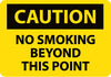 NMC C51AB-CAUTION, NO SMOKING BEYOND THIS POINT, 10X14, .040 ALUM (1 EACH)