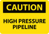NMC C522AB-CAUTION, HIGH PRESSURE PIPELINE, 10X14, .040 ALUM (1 EACH)