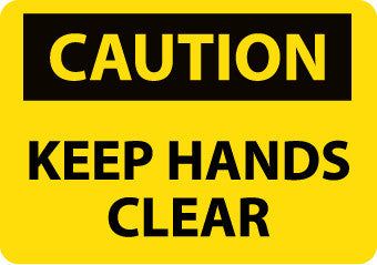 NMC C536AB-CAUTION, KEEP HANDS CLEAR, 10X14, .040 ALUM (1 EACH)