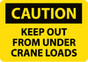 NMC C540RB-CAUTION, KEEP OUT FROM UNDER CRANE LOADS, 10X14, RIGID PLASTIC (1 EACH)