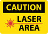 NMC C544A-CAUTION, LASER AREA, GRAPHIC, 7X10, .040 ALUM (1 EACH)